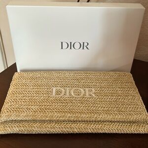 Dior Raffia Pouch